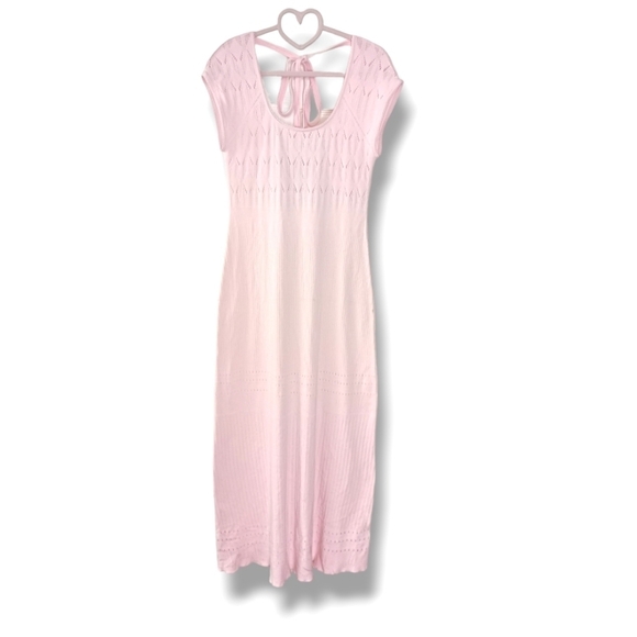 NWOT Free People Robin Seamless Midi Dress In Pink Size M/L - Picture 5 of 7
